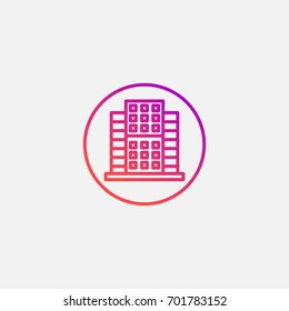 Building icon.gradient illustration isolated vector sign symbol