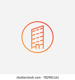 Building icon.gradient illustration isolated vector sign symbol
