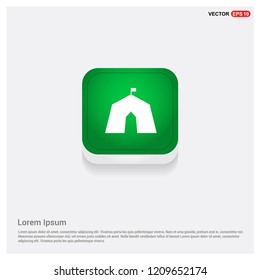 building iconGreen Web Button - Free vector icon