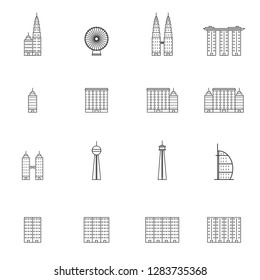 Building Icons . Line Vector vector illustration