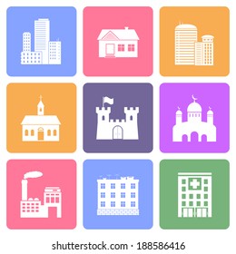 Building icons set