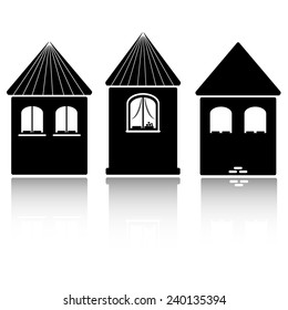 Building Icons Set. castle design