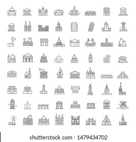 Building Icons set, Government. Landmarks