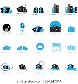 Building Icons Set - Isolated On White Background - Vector Illustration, Graphic Design Editable For Your Design  