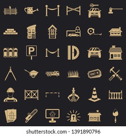 Building icons set. Simple style of 36 building vector icons for web for any design