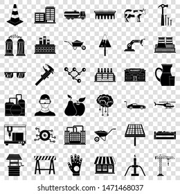 Building icons set. Simple style of 36 building vector icons for web for any design