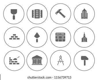 Building Icons Set - Vector Architecture Office Buildings And Architecture City Urban Real Estate