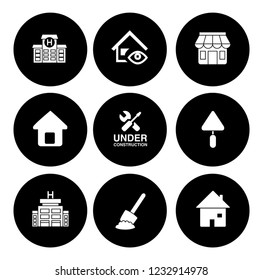 building icons set - vector architecture office buildings and architecture city urban real estate