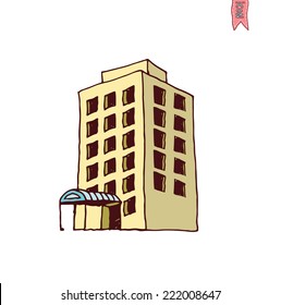  Building Icons Set, vector illustration