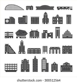 Building Icons Set. Vector illustration.