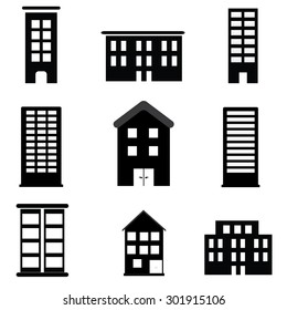 Building Icons Set. Vector illustration