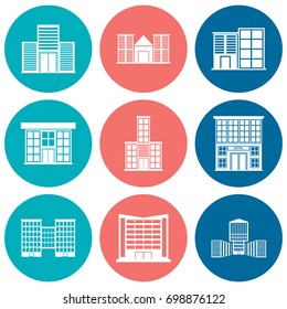Building Icons Set. Vector illustration