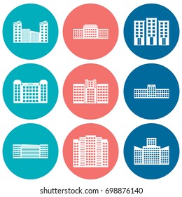 Building Icons Set. Vector illustration
