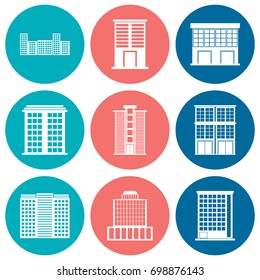 Building Icons Set. Vector illustration