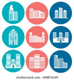 Building Icons Set. Vector illustration