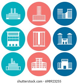 Building Icons Set. Vector illustration