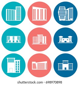 Building Icons Set. Vector illustration