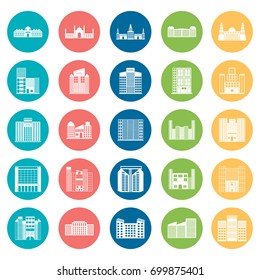 Building Icons Set. Vector illustration