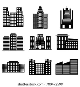 Building Icons Set. Vector illustration