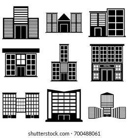 Building Icons Set. Vector illustration
