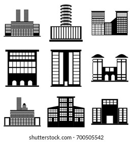 Building Icons Set. Vector illustration