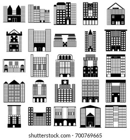 Building Icons Set. Vector illustration
