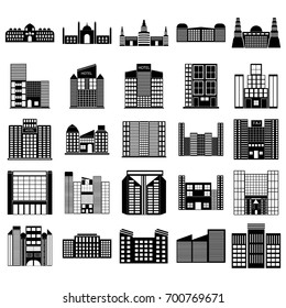 Building Icons Set. Vector illustration