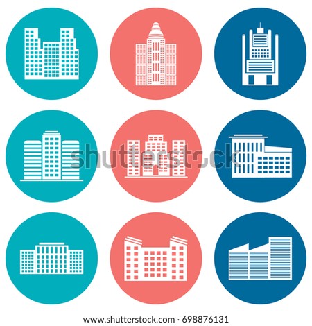 Building Icons Set. Vector illustration