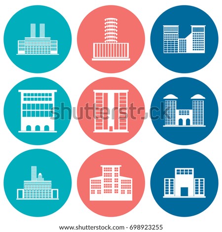 Building Icons Set. Vector illustration