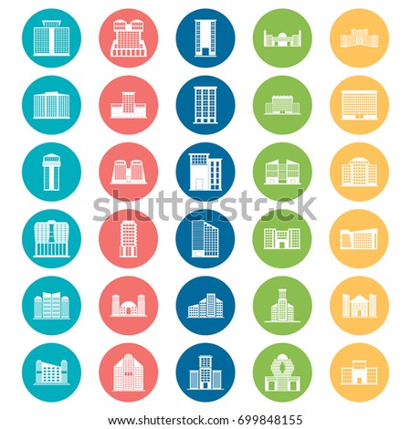 Building Icons Set. Vector illustration