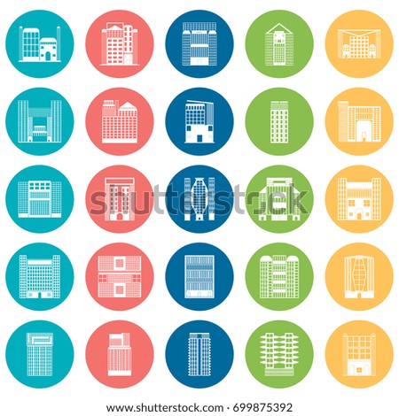 Building Icons Set. Vector illustration