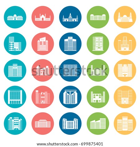 Building Icons Set. Vector illustration
