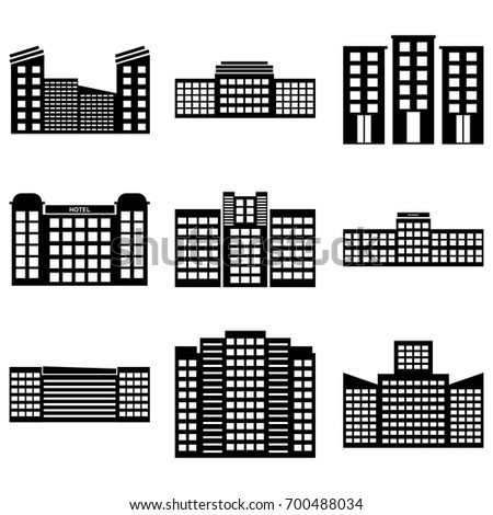 Building Icons Set. Vector illustration