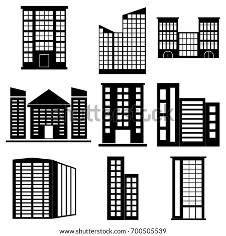 Building Icons Set. Vector illustration