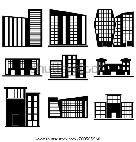 Building Icons Set. Vector illustration