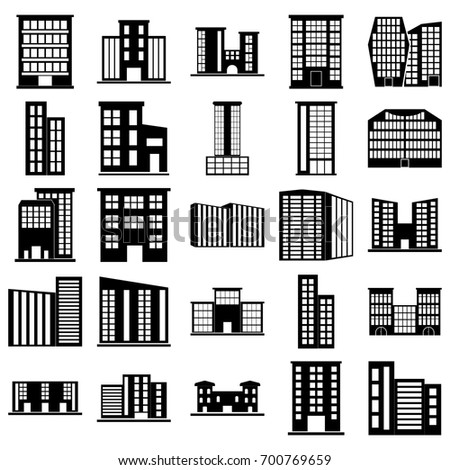 Building Icons Set. Vector illustration