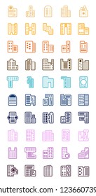 Building icons set for web