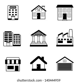 Building Icons Vector