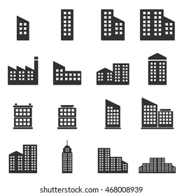 building icons . vector illustration