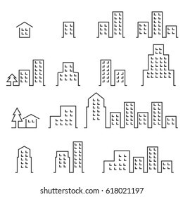 building icons . vector illustration