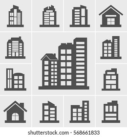Building Icons Vector illustration set