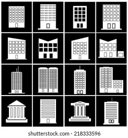 Building Icons White