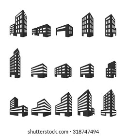Building icons,Vector illustration.