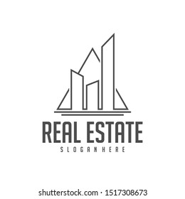 Building Idea logo template, Modern City logo designs concept, Real Estate logo Vector Illustration