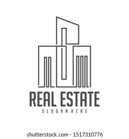Building Idea logo template, Modern City logo designs concept, Real Estate logo Vector Illustration