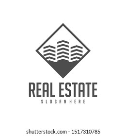 Building Idea logo template, Modern City logo designs concept, Real Estate logo Vector Illustration
