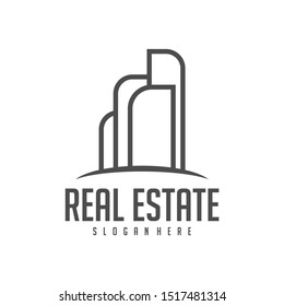 Building Idea logo template, Modern City logo designs concept, Real Estate logo Vector Illustration