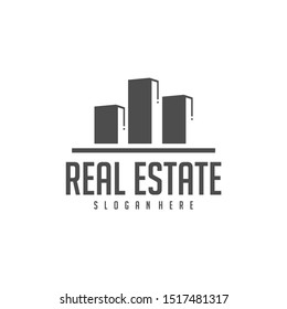 Building Idea logo template, Modern City logo designs concept, Real Estate logo Vector Illustration