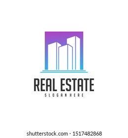 Building Idea logo template, Modern City logo designs concept, Real Estate logo Vector Illustration