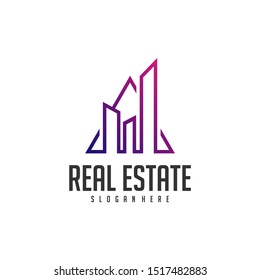 Building Idea logo template, Modern City logo designs concept, Real Estate logo Vector Illustration